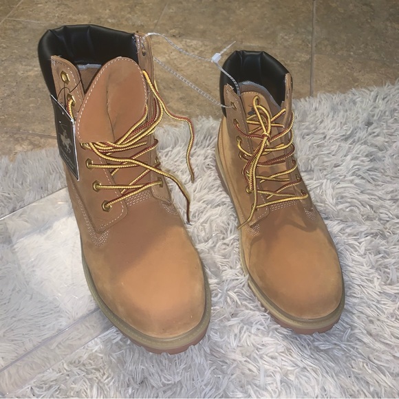 Beverly Hills US. POLO Men’s boots size 12 NWT LACE UP Wheat - Picture 3 of 9
